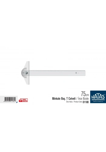 Hatas Oynar Başlıklı T Cetveli İnce Bizote 75cm