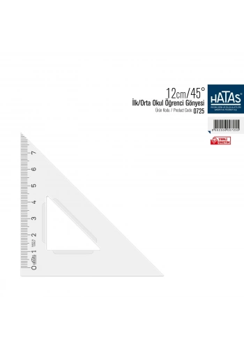 Hatas Teknik Okul Öğrenci Gönye 12cm/45°