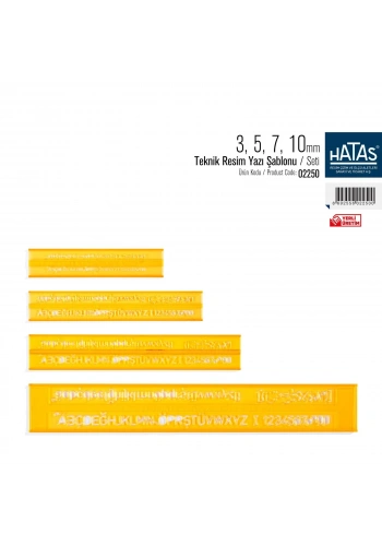 Hatas Teknik Resim Yazı Seti 3 5 7 10mm Takım