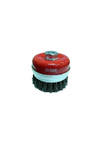 Hawk White GRİ BURMA TELLİ M14 VİDALI ÇANAK FIRÇA 125 MM - HAWK10125