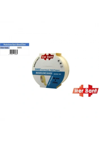 Her Bant Krepe (Maskeleme) Bantı 48 MMx25 Mt 3005