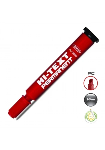 Hi-Text Permanent Asetat Marker Kesik Uç Kırmızı