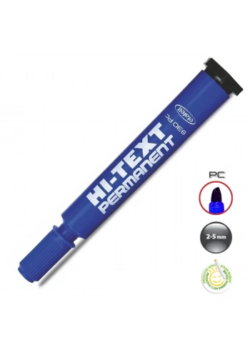 Hi-Text Permanent Asetat Marker Kesik Uç Mavi