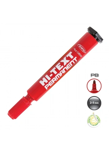 Hi-Text Permanent Asetat Marker Yuvarlak Uç Kırmızı