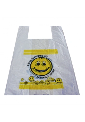 Hışır Poşet Smile Baskılı Küçük Boy ( 200lü x 10 Paket )