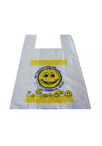 Hışır Poşet Smile Baskılı Orta Boy ( 150li x 10 Paket )