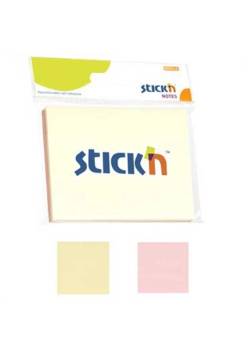 Hopax Stıckn Yapışkanlı Not Kağıdı 100 YP 76x102 2 Pastel Renk 21094