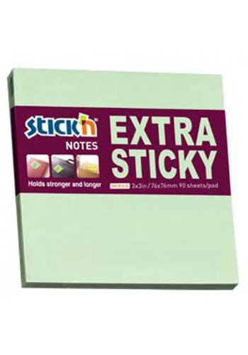 Hopax Stıckn Yapışkanlı Not Kağıdı Extra 90 YP 76x76 Pastel Yeşil HE21662