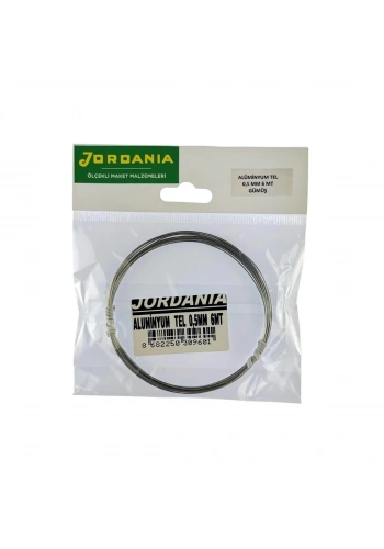 Jordania Aluminyum Tel Gümüş 0.5mmx6mt