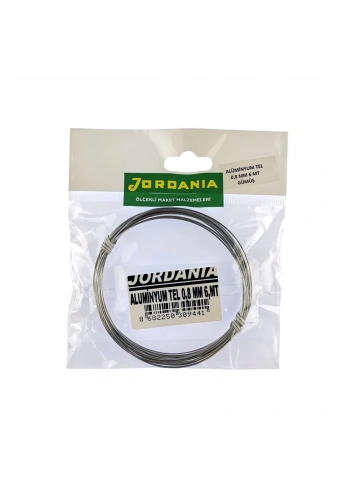 Jordania Aluminyum Tel Gümüş 0.8mmx6mt