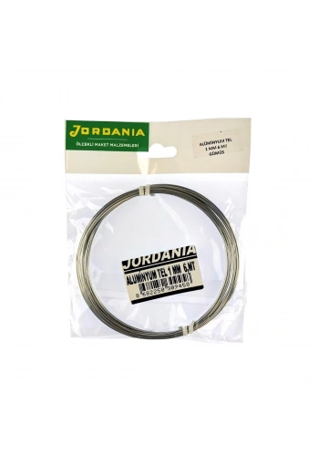 Jordania Aluminyum Tel Gümüş 1.0mmx6mt