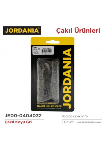 Jordania Çakıl 100gr 4032 Koyu Gri 2-4mm