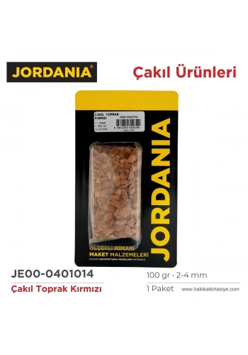 Jordania Çakıl Toprak 100gr 1014 Kırmızı 2-4mm