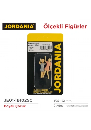Jordania Maket Boyalı İnsan Figürü Çoçuk 1/25 42mm 2li