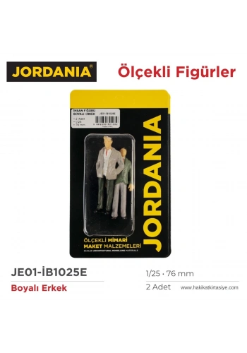 Jordania Maket Boyalı İnsan Figürü Erkek 1/25 76mm 2li