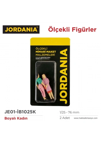 Jordania Maket Boyalı İnsan Figürü Kadın 1/25 76mm 2li