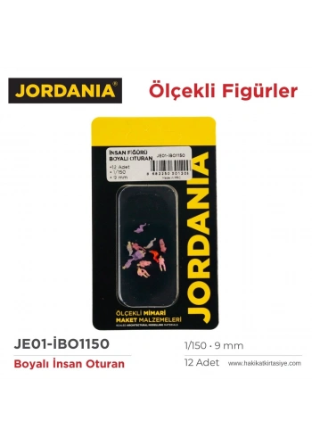 Jordania Maket Boyalı İnsan Figürü Oturan 1/150 9mm 12li
