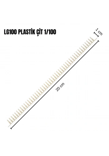 Jordania Plastik Çit Beyaz 20cm 1/100