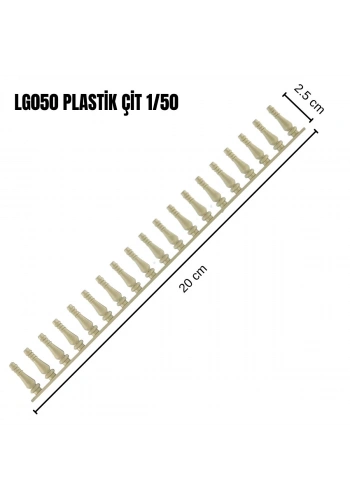 Jordania Plastik Çit Beyaz 20cm 1/50