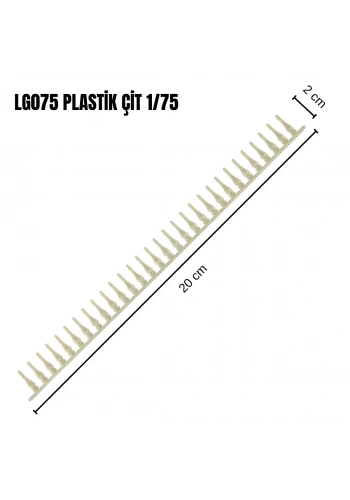 Jordania Plastik Çit Beyaz 20cm 1/75
