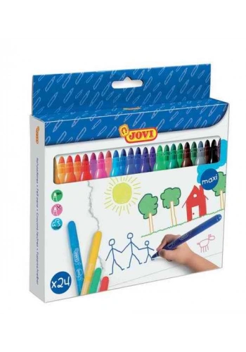 Jovi Maxi Keçeli Kalem Yıkanabilir Jumbo 24 Renk 1724