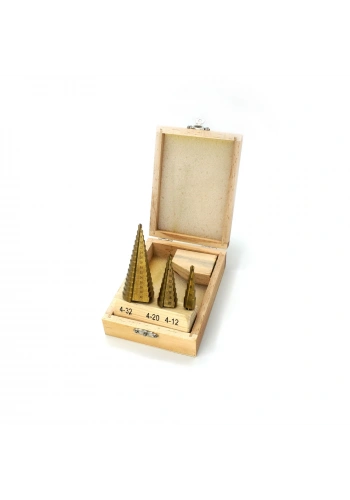 Kademeli Matkap Ucu Panç Sac Delgi Seti 3 Parça