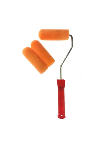 Kadife Rulo Fırça Metal Saplı 10cm + 2 Kadife Yedek