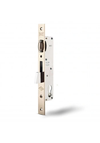 Kale Alüminyum Doğrama Silindirli Düşme Dilli Makaralı Dar Kilit Nikel 25 mm (62 mm Silindirli) - 25525000001