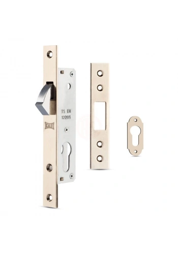 Kale Alüminyum Doğrama Standart Sürme Kapı Kilidi Nikel 20 mm (62 mm Silindirli) - 20120000002