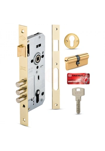 Kale Bilyalı Silindirli Daire Kilidi Rozet Delikli 3 Milli (2000) Sarı 45 mm (68 mm Silindirli) - 152R4500266