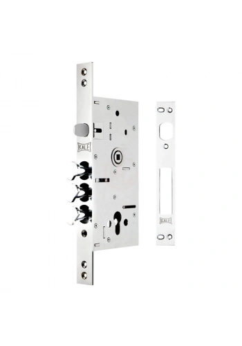 Kale Çelik Kapı Kilidi Monoblok Döner Sürgülü Krom 60 mm (68 mm Silindirli) - 282RD000009