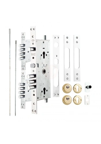 Kale Çelik Kapı Kilidi Multisistem Merkezi Krom Rozetsiz 63 mm (68 mm Silindirli) - 25600000119