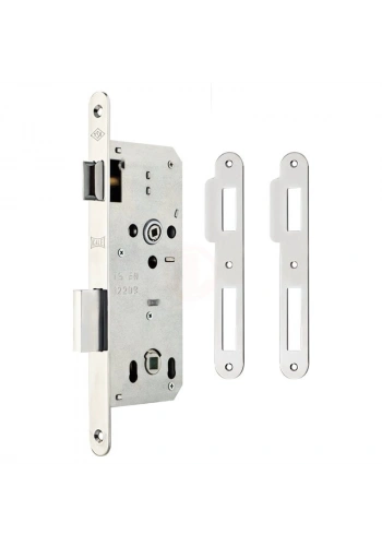 Kale Kilit Banyo-WC Kilidi Rozet Delikli 45 mm Oval Nikel (23 mm Aynalı) (Barelsiz) - 149R4500005