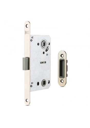 Kale Kilit Gömme Kapı Kilidi Neodyum + Neodyum Mıknatıslı 50 mm Nikel (196 mm Ayna) (Barelsiz) - 231NN000002