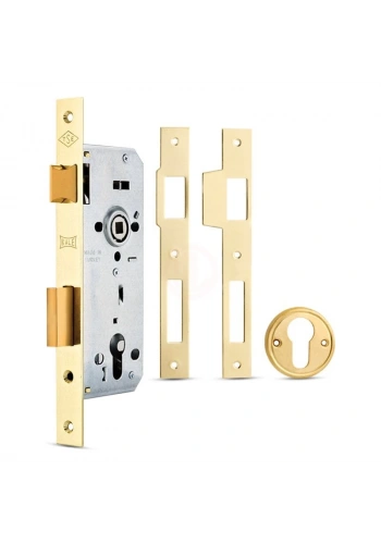 Kale Silindirli Daire Kilidi Rozet Delikli Nikel 40 mm (Silindirsiz) - 152R4000118