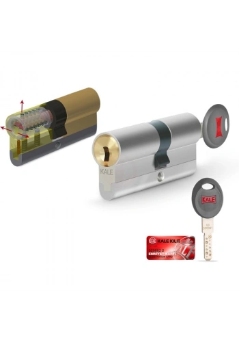 Kale Tüpten Şifreli Silindir Nikel 68 mm (26+10+32 mm) 5 Anahtarlı - 164CEC00004