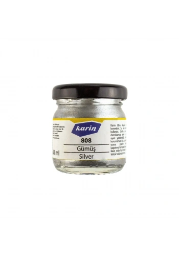 Karin Ebru Boyası 40ml 808 Gümüş