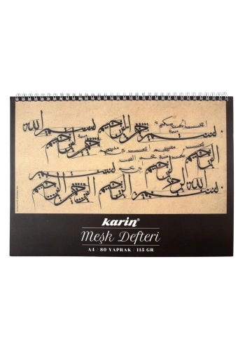 Karin Hat Meşk Defteri A4 115gr Çizgisiz Spiralli 80yp