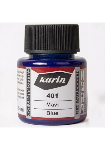 Karin Hat Mürekkebi 401 Mavi 45ml