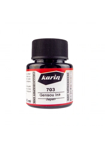 Karin Hat Mürekkebi Japon Kaligrafi Gensou 45ml 703 Siyah
