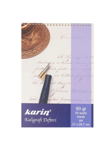 Karin Kaligrafi Defteri Kareli 90 gr. A4 50 yaprak