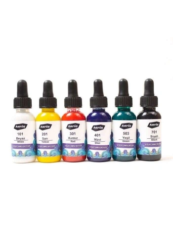 Karin Kolay Ebru Boyası Seti 6x30 ml