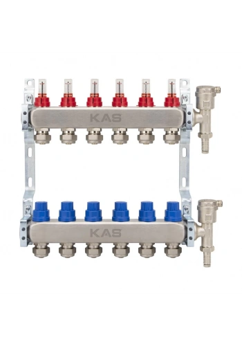 KAS Kare Tip Debili Termostat Set 1 İnç (7 Delikli)