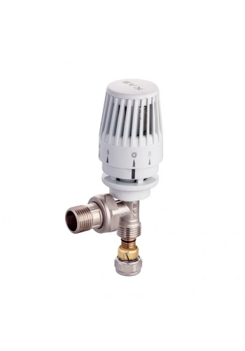 KAS Termostatik Vana Köşe PEX-B Bağlantılı 16x2 1/2 İnç (Jaklı Volan)