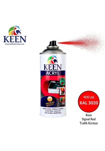 Keen Akrilik Sprey Boya 400ml RAL3020 Signal Red