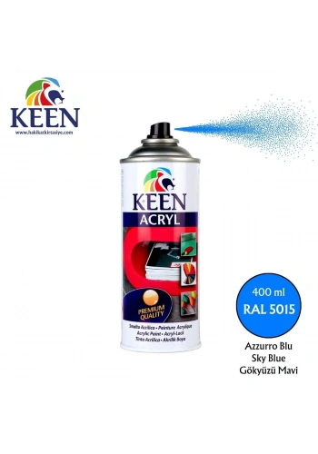 Keen Akrilik Sprey Boya 400ml RAL5015 Sky Blue