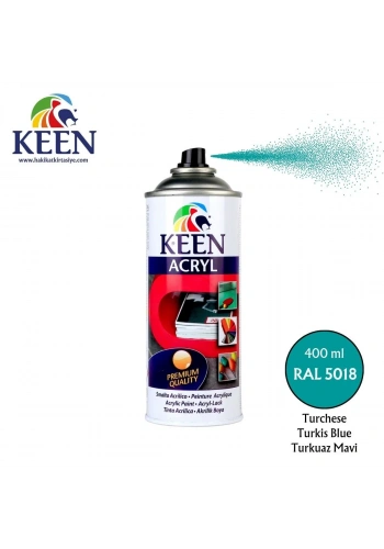 Keen Akrilik Sprey Boya 400ml RAL5018 Turkis Blue