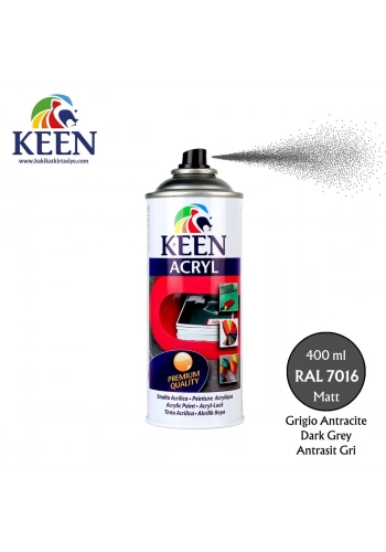 Keen Akrilik Sprey Boya 400ml RAL7016 Matt Anthracite