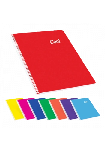 Keskin Color Plastik Kapak Spiralli Cool Defter A4 96 YP Çizgili