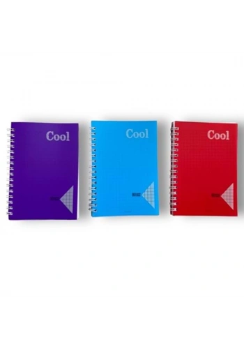 Keskin Color Plastik Kapak Spiralli Cool Defter A6 80 YP Çizgili